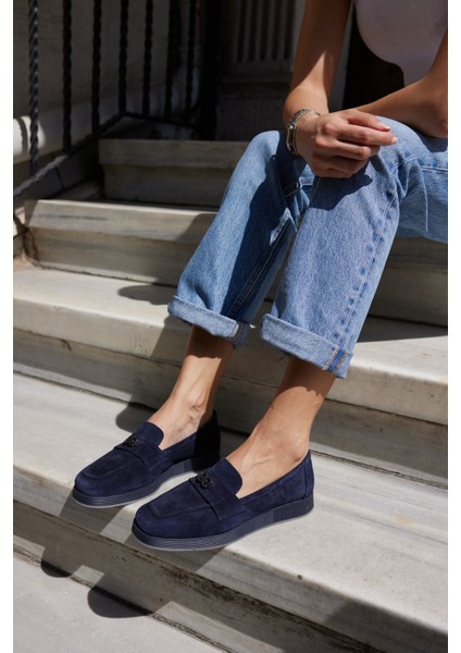 Lugo Kadın Kahve Gercek Suet Loafer Ayakkabi modelleri