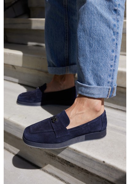 Lugo Kadın Kahve Gercek Suet Loafer Ayakkabi