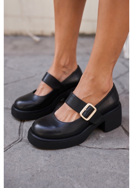 Cooper Kadin Siyah Gercek Deri Marry Tarz Ayakkabi fiyatları