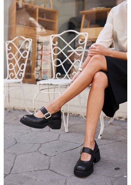 Cooper Kadin Siyah Gercek Deri Marry Tarz Ayakkabi fırsatları