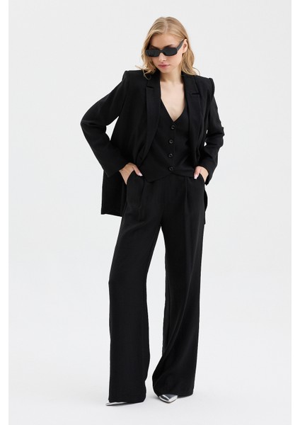 Kadın Yazlık Yelekli Üçlü Takım