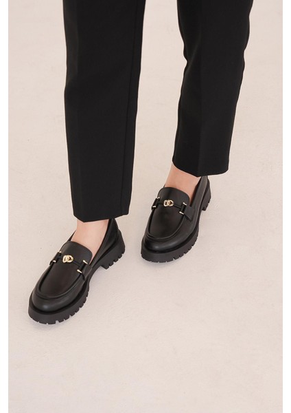 Herminia Ithal Toka Detaylı Leofer Kadın Günlük Ayakkabı Siyah fiyatları