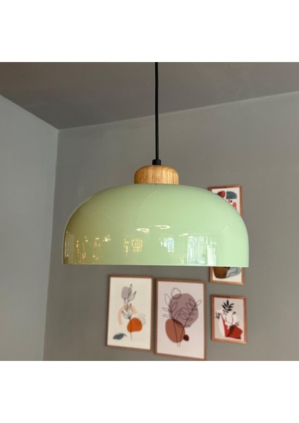 Mint Rocha Metal Avize Geniş Ahşap Başlık Salon Masaüstü Mutfak Otel Tekli Avize Lamba Aydınlatma modelleri