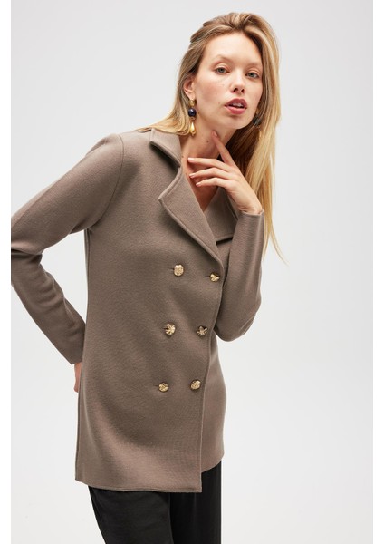 Jisha, Kadın Örme Triko Blazer Ceket - Vizon fiyatları