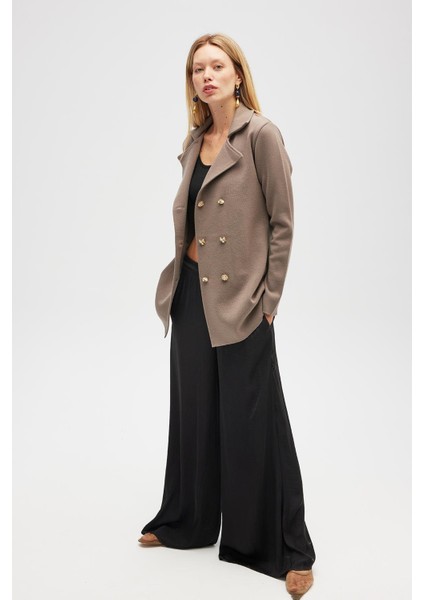 Jisha, Kadın Örme Triko Blazer Ceket - Vizon indirimleri