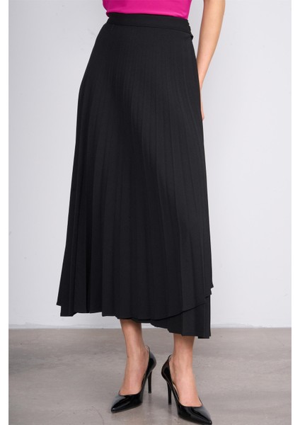 403-1 Siyah Kadın Piliseli Etek fiyatları