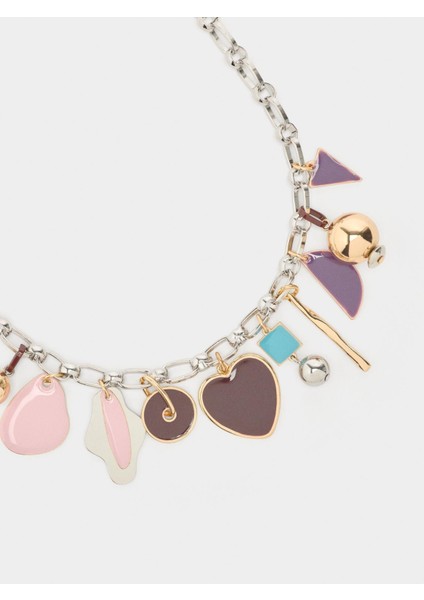 Mineli Charm'lı Kolye