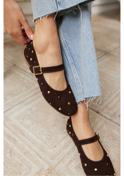 Kleber Kadın Kahve Gercek Suet Babet indirimleri