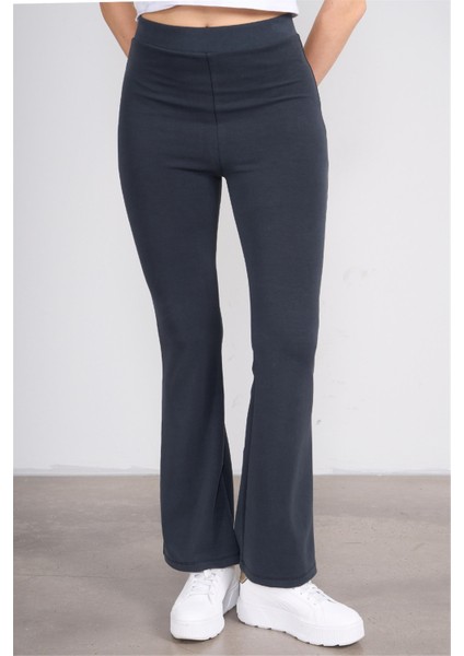 7023 Bayan Yüksek Bel Modal Ispanyol Paça Tayt Siyah modelleri
