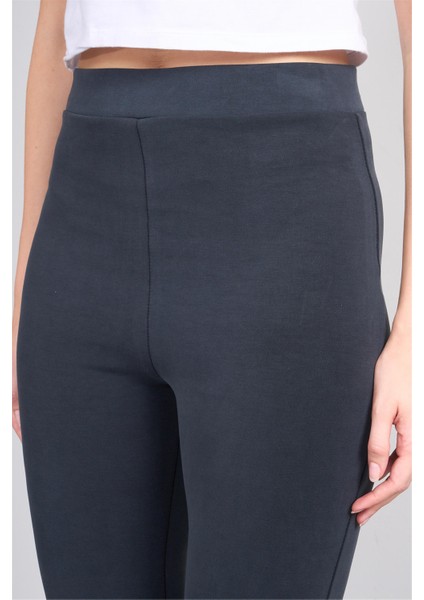 7023 Bayan Yüksek Bel Modal Ispanyol Paça Tayt Siyah fırsatları