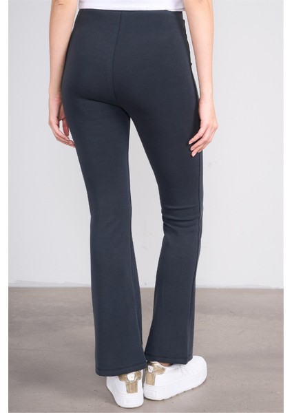 7023 Bayan Yüksek Bel Modal Ispanyol Paça Tayt Siyah indirimleri