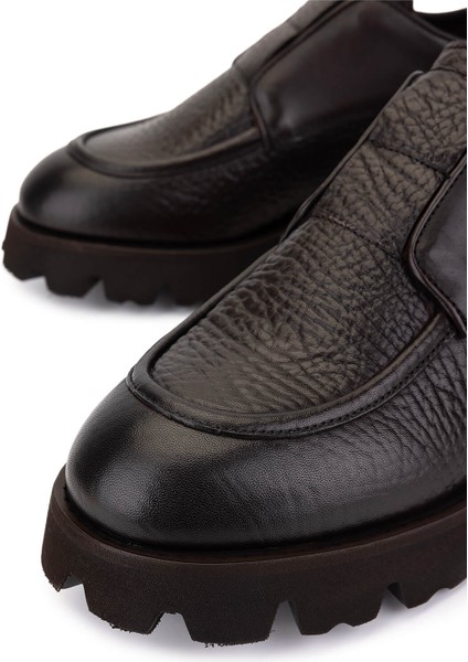 Erkek Hakiki Deri Kahverengi Casual Ayakkabı 1093 1903 Erk Ayk SK25-26 Kahve modelleri