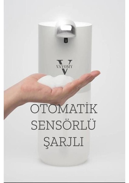 Otomatik Sensörlü Sıvı Köpük Sabunluk USB Şarjlı