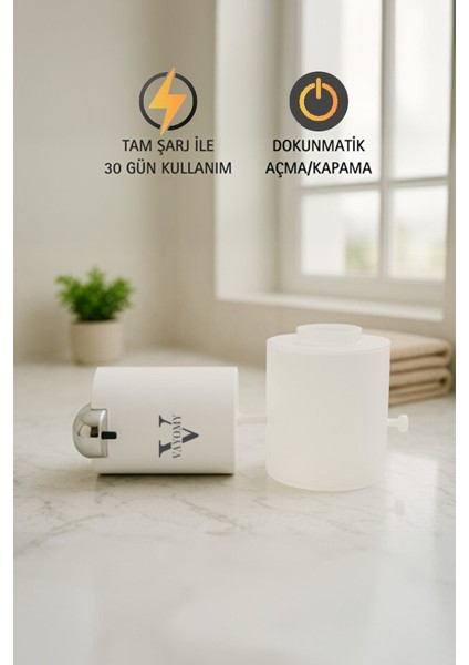 Otomatik Sensörlü Sıvı Köpük Sabunluk USB Şarjlı indirimleri