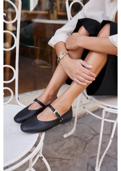 Melotti Kadin Siyah Gercek Deri Babet