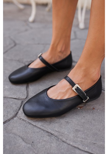 Melotti Kadin Siyah Gercek Deri Babet