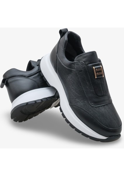 Eliora Kadın Dolgu Sneaker Spor Ayakkabı Siyah modelleri