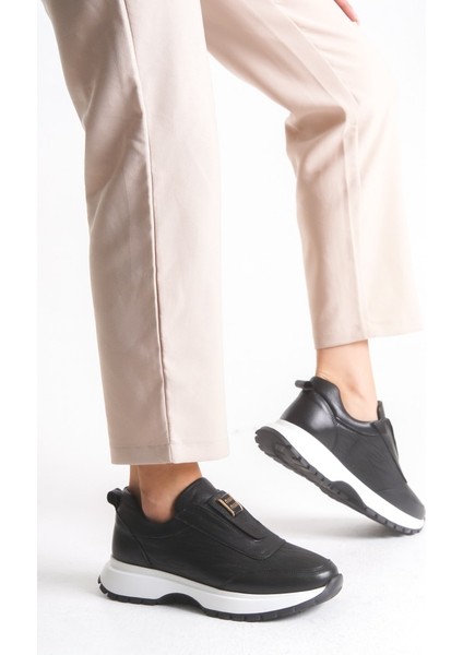 Eliora Kadın Dolgu Sneaker Spor Ayakkabı Siyah indirimleri