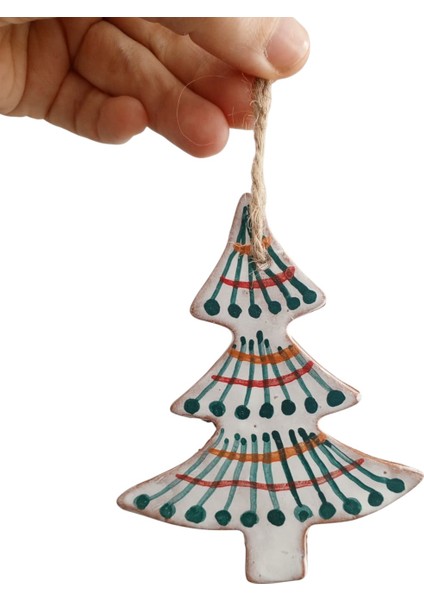 Pınchıc | El Yapımı Seramik Yılbaşı Süsü - Çam Ağacı & Kar Tanesi Dekoratif Obje fiyatları