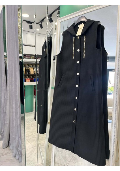 Nurgün Kapitone Yelek - Siyah - 46