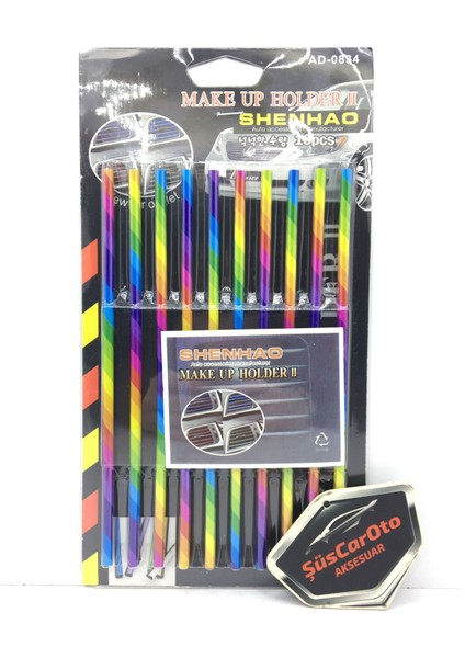 Araç Içi Klima Havalandırma Izgarası Dekoratif Şerit Trim Seti Gökkuşağı modelleri