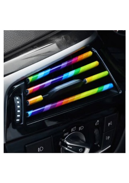 Araç Içi Klima Havalandırma Izgarası Dekoratif Şerit Trim Seti Gökkuşağı indirimleri