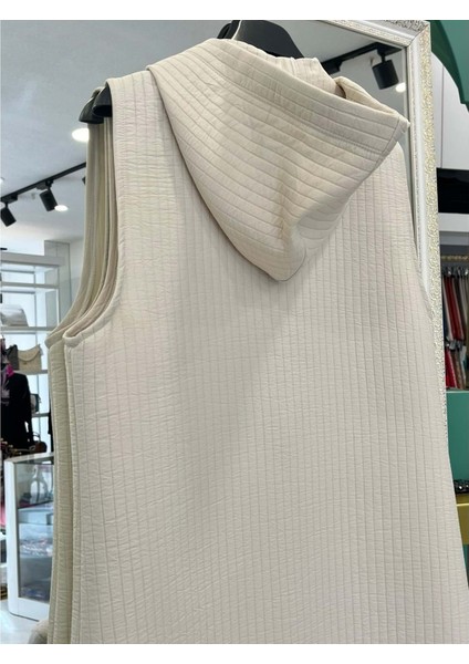 Nurgün Kapitone Yelek - Taş - 50 fırsatları