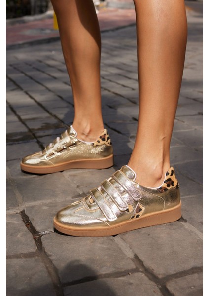 Isabel Kadın Leopar Cırtlı Kaucuk Tabanli Sneaker