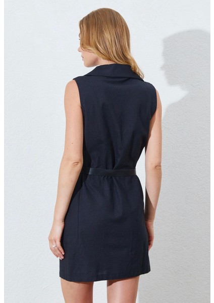 Kemer Detaylı Kolsuz Ceket Elbise fırsatları