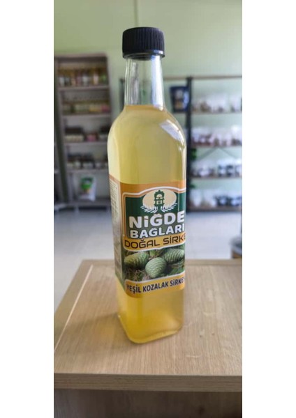Yeşil Kozalak Sirkesi Doğal Katkısız Fermantasyon 500ML