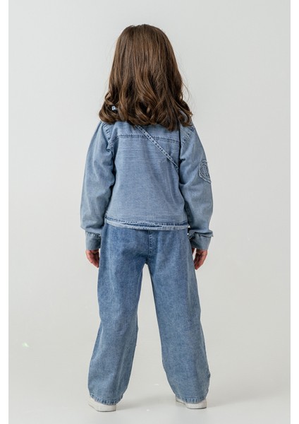 Kalp Nakışlı Çantalı Kız Çocuk 4\'lü Takım - 26K 2242