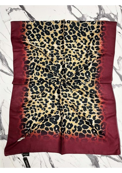 Ipekseli Leopar Desenli Organik Pamuk Şal - 7