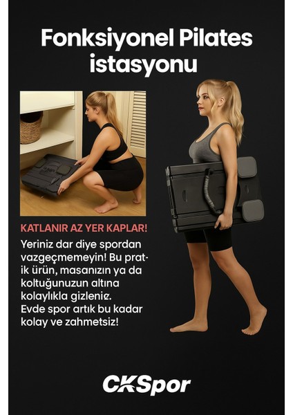 Pilates Tahtası Seti Reformer Etkili Çok Amaçlı Direnç Lastikli Diz Minderli Ev Tipi Pilates Aleti modelleri