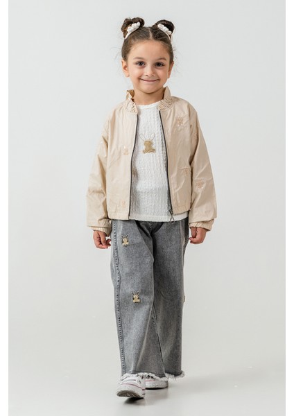 Tavşan Nakışlı Kız Çocuk 3\'lü Takım - 26K 2246 fırsatları