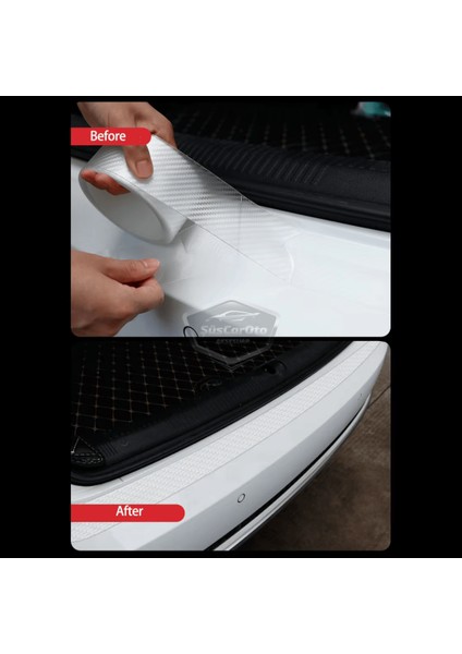 Üniversal Araç Içi 3D Şeffaf Karbon Kapı Eşik Bandı Arka Tampon Eşiği Koruma Folyosu Orijinal Hava Kanallı Yapışkanlı Ithal Çok Amaçlı Tampon Koruma 5 Metre ONP316