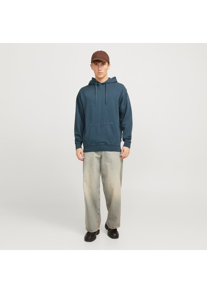 Erkek Kapüsonlu Düz Renk Sweatshirt- Charge fırsatları