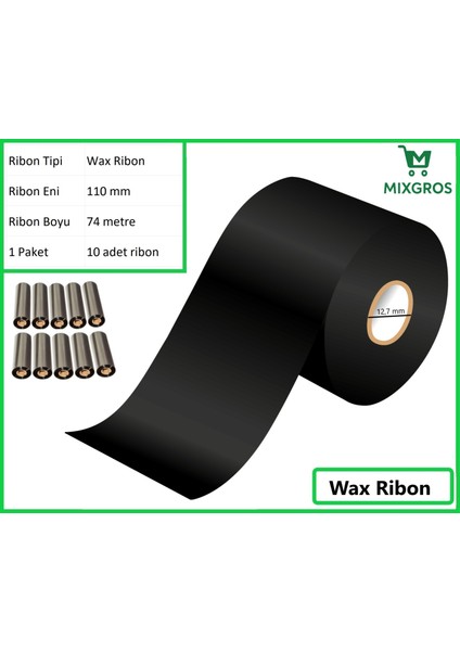 110X74 Metre Wax Ribon 10 Adet