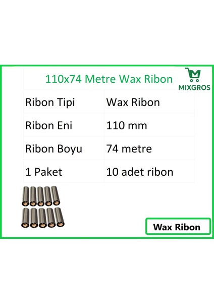110X74 Metre Wax Ribon 10 Adet modelleri