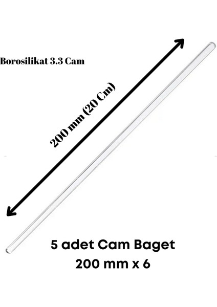 Cam Baget 5 Adet Uzunluk 20CM (6X200MM)