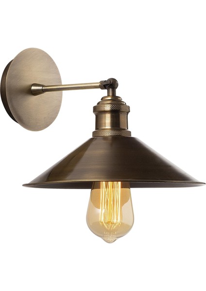 Konik Retro Metal Sıvama Tekli Mafsallı Aplik Eskitme, Vintage Duvar Lambası KONIKSIVAMA-N-664