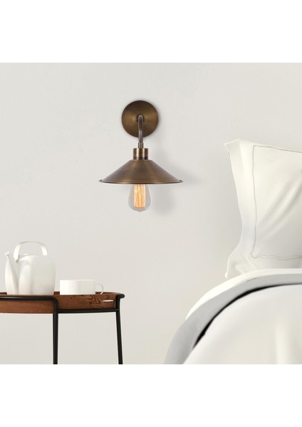 Konik Retro Metal Sıvama Tekli Mafsallı Aplik Eskitme, Vintage Duvar Lambası KONIKSIVAMA-N-664 fırsatları