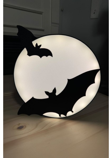 Dolunay ve Yarasalar Tasarımlı Dekoratif Aydınlatma Gece Lambası fiyatları