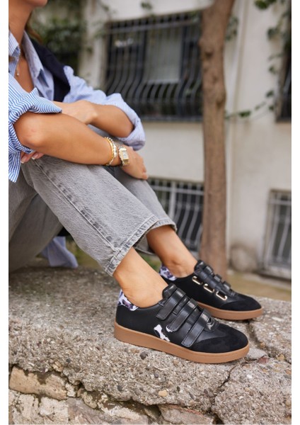 Isabel Kadın Leopar Cırtlı Kaucuk Tabanli Sneaker