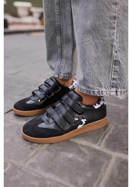Isabel Kadın Leopar Cırtlı Kaucuk Tabanli Sneaker