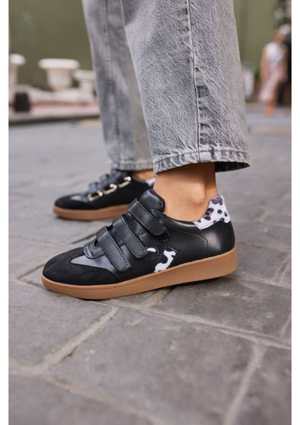 Isabel Kadın Leopar Cırtlı Kaucuk Tabanli Sneaker