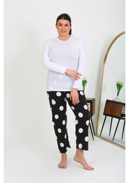 Kadın Büyük Beden Tek Alt Pijama Siyah NSL0061 fırsatları