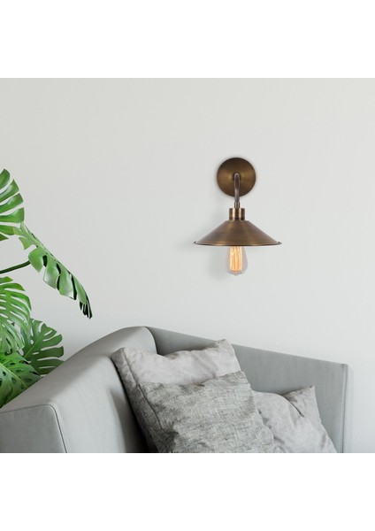 Konik Retro Metal Sıvama Tekli Mafsallı Aplik Eskitme, Vintage Duvar Lambası KONIKSIVAMA-N-664 indirimleri