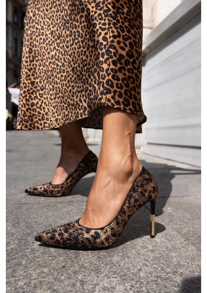 Dimarya Kadın Leoapar Dizayn Taş Stıletto