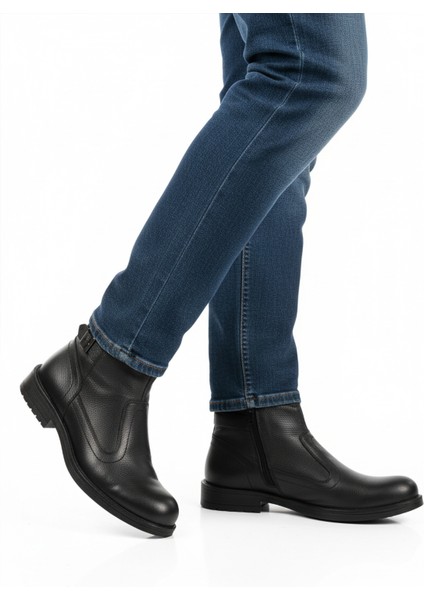 Siyah Hakiki Deri Erkek Bot 450 M modelleri