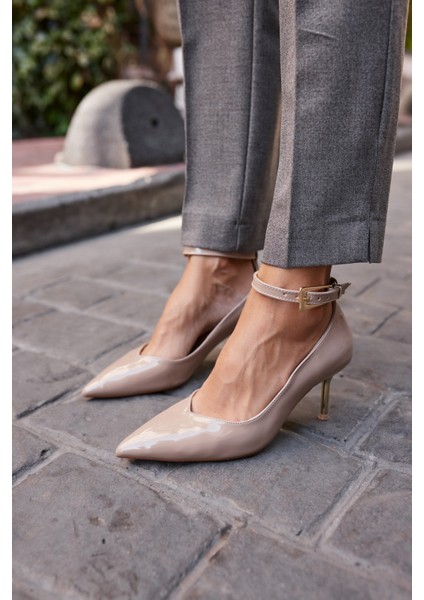 Rayna Kadin Bej Rugan Topuklu Ayakkabi modelleri